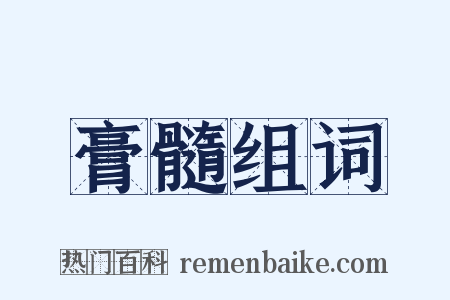膏髓组词是什么意思的图片